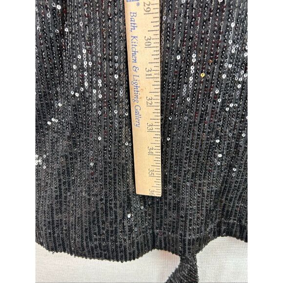 NWT Black Sequin Duster Cardigan Lane Bryant Plus Sz 20 Holiday Club Goth Glam - Picture 10 of 13